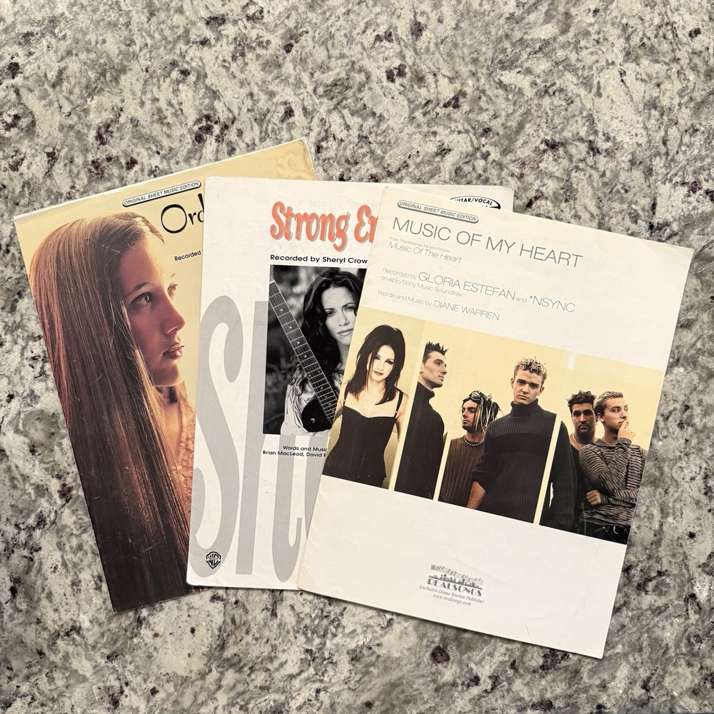 Vintage 90s Y2K Sheet Music Sheryl Crow Gloria Estefan *NSYNC Vanessa Carlton